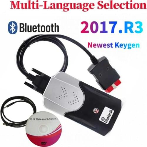 OBD 2017R3 Keygen New VCI VD ds150e Cdp Bluetooth for Delphis Diagnostic Repair Tool Obd2 Scanner Send with Case Car Adapter
