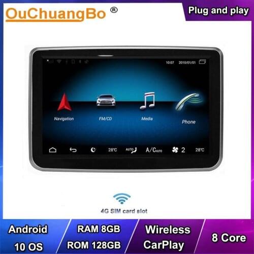 Ouchuangbo car radio audio player for mercedes Benz C W205 GLC X253 C180 2014-2017 with 4+64 8 cores android 9.0 original style