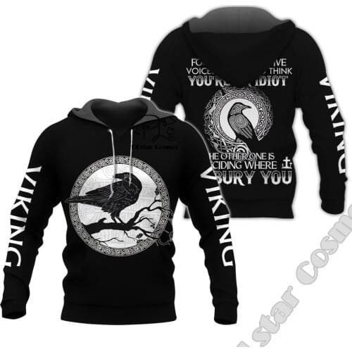 PLstar Cosmos Vikings Tattoo Warrior Viking God Odin Symbol NewFashion Tracksuit Harajuku 3DPrint Men/Women Pullover Hoodies V17