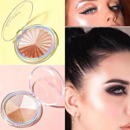 Profissional Waterproof Face Contouring Powder Shimmer iluminador Highlighter Palette Bronzer Blush Long Lasting Makeup Comestic