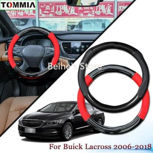 Anti-Slip Carbon Fiber Leather Car Steering Wheel Cover For Buick Lacross 2006
