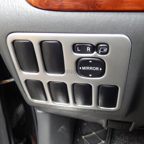 For Toyota Land Cruiser Prado 120 J12 2700 FJ120 2003-2009 Headlight switch adjustment panel sequin cover decorative frame
