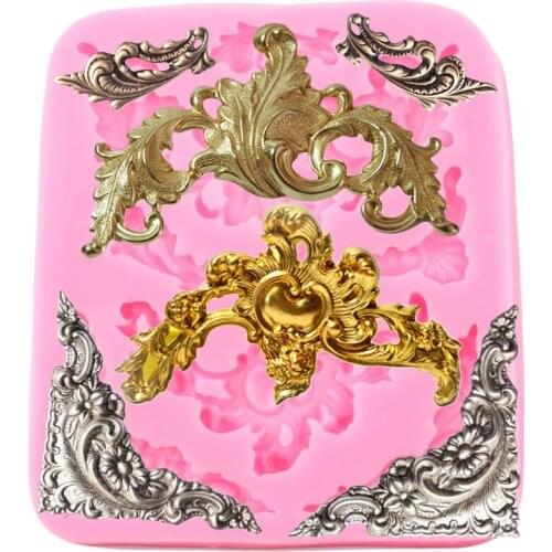 Baroque Scroll Relief Silicone Mold Fondant Cake Border Decorating Tools DIY Cupcake Chocolate Gumpaste Candy Resin Clay Moulds