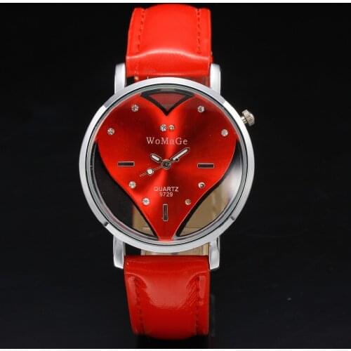 Luxury Brand Women Watches Lady Rhinestone Elegant Lovely Pink Heart Dial Girls Quartz Clock Saat Relogio Feminino