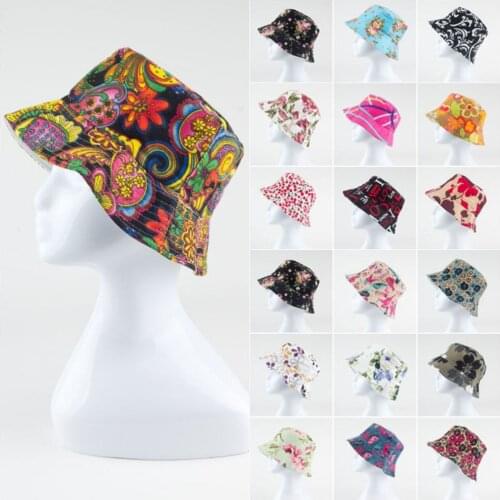 1pcs Brand Spring Women Hat Cap Men Bucket Hat Flat Ladies Sun Hat Male Floral Female Summer Hip Hop Panama Cap