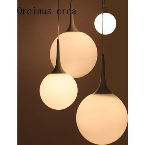 Modern minimalist creative personalit glass chandeliers living room bedroom lights single head Restaurant Chandelier