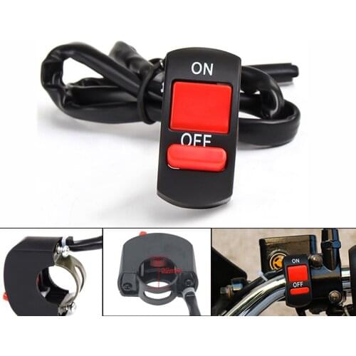 For Kawasaki ZX1100 ZX7R ZX9 ZX6 ZX9R ZXR400 ZZR600 ZX10R 22mm Universal Motorcycle Handlebar Flameout Switch ON OFF Button