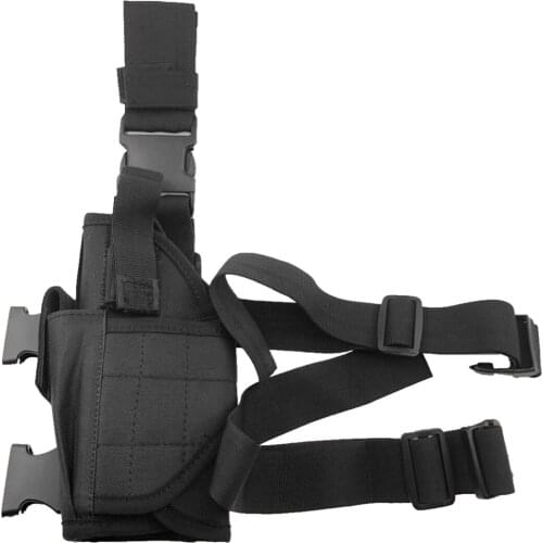 Universal Tactical Drop Leg Gun Holster for Glock 17 19 Colt 1911 Beretta M9 P226 USP Pistol Adjustable Left/Right Gun bag Pouch