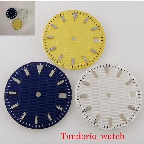 High Quality 29mm Sterile Luminous Watch Dial Face For NH35 Movement With Date Window