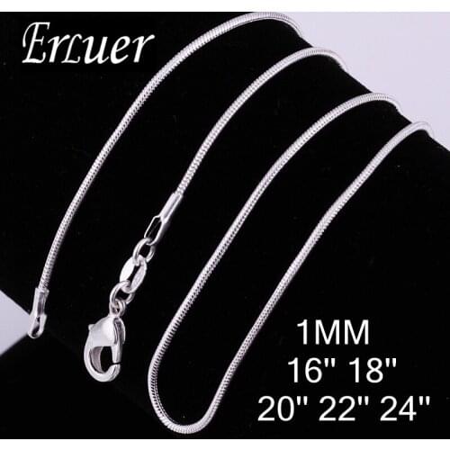 Hot Cheap Classic Fashion Male Chain Necklace Silver Plated Jewelry Necklace For Women Men Unisex Bijouterie Gifts Wholesale