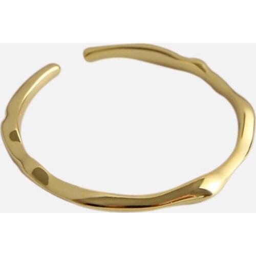 ZEMIOR Unique design Rings For Women S925 Sterling Silver Plating Gold And Platinum Ring Simple Adjustable Ring Fine Jewelry