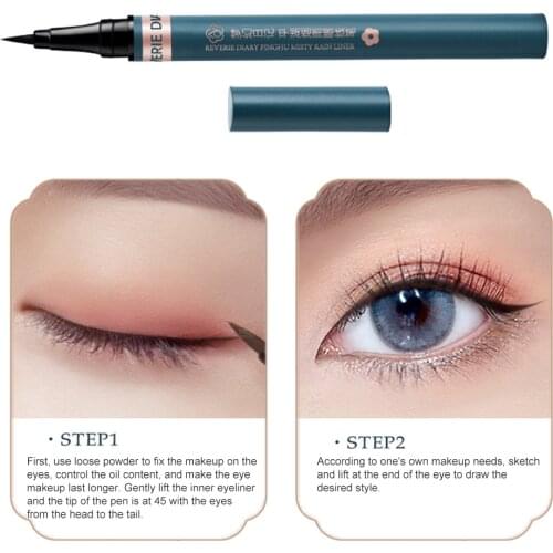 1 Pcs Liquid Eyeliner Pen Long Lasting Quick Drying Waterproof Smudge-proof Eye Makeup Beauty Matte Eyeliner Stamp for Women