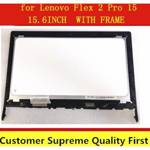 15.6'' for Lenovo Flex 2 Pro 15 LCD Display Touch Screen Digitizer Assembly with Frame Bezel FHD IPS Panel