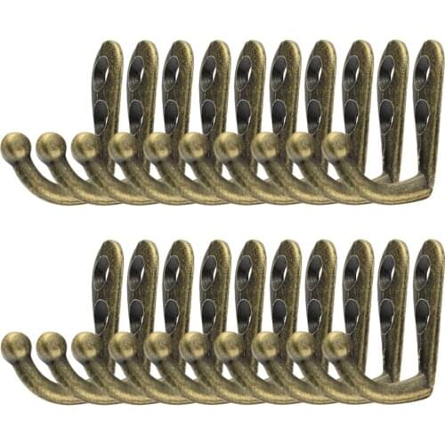 10/20pcs Wall Mounted Hook Single Robe Coat Hat Holder Key Hanger With 40 Pieces Screws Home Storage Hook Organize