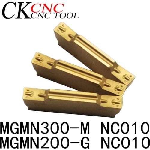 10pcs MGMN200-G NC010 MGMN300-M NC010 lathe cutter turning tool Parting and grooving