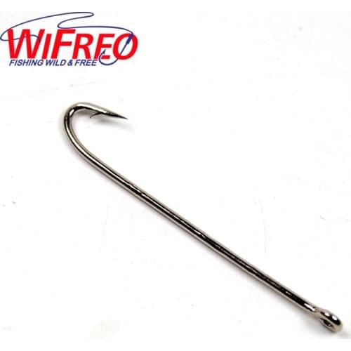 Wifreo 20pcs Package long shank fishing hooks eel hooks thick wire eel fishing hooks