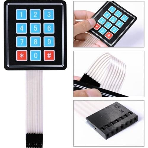 3PCS/LOT 4*3 Matrix Array 12 Key Membrane Switch Keypad Keyboard/ 3*4 Control Panel Microprocessor Keyboard for Arduino AVR