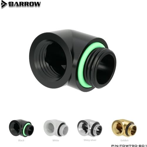 Barrow Elbow Adapter, (Female To Male) G1/4'', 90 Degree Reversing Fitting Water Cooling TDWT90-B01