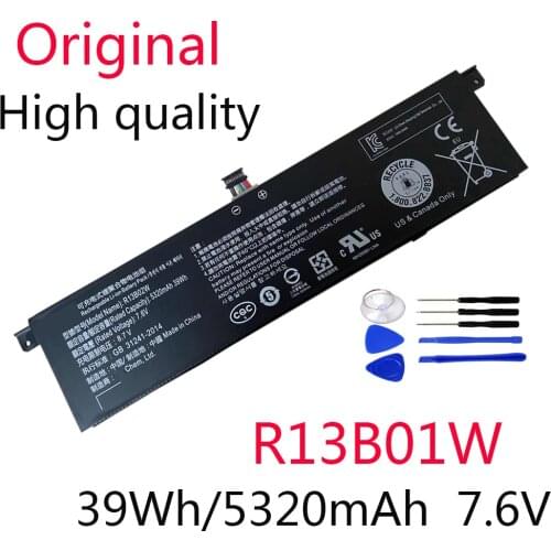R13B01W R13B02W Original New Battery For For Xiaomi Mi Notebook Air 13 13.3" 161301-01 7.6V 5320mAh 39Wh