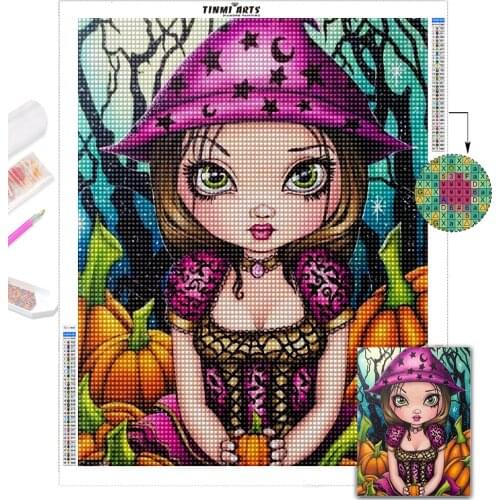 5D DIY Diamond Painting Full Round Drill Embroidery Girl and Butterfly Picture Diamond Mosaic Cross Stitch Home Decor Kids Gifts