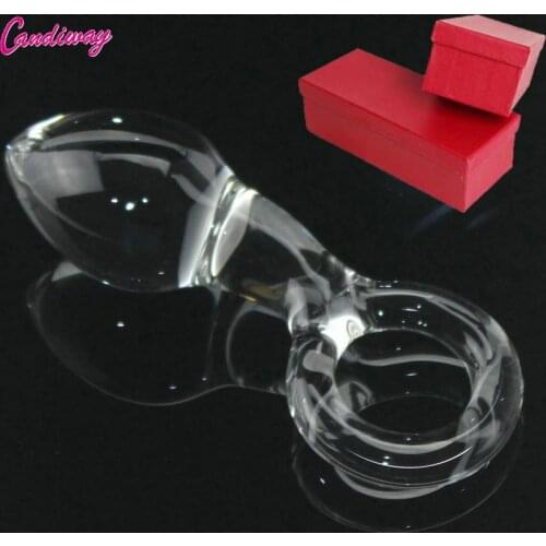 Glass anal plug finger ring big ball dildo crystal butt plug sex toys female male masturbation products huge cock anus stopper