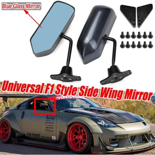 Pair F1 Style Vintage Classic Car Rearview Side Mirrors Universal Retro Car Door Wing Mirror For Honda For Civic For Ford Focus