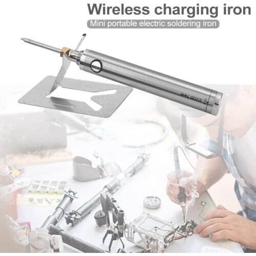 8W Mini Electric Soldering Iron USB Charging Portable Mini Soldering Pen Soldering Repair Tool with Bracket & USB Cable
