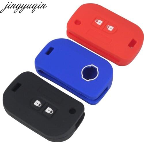 Jingyuqin 30pcs Silicone Car Key Case for Nissan Qashqai primera Micra Navara Almera Note Sunny Modified Flip Foling Key Cover