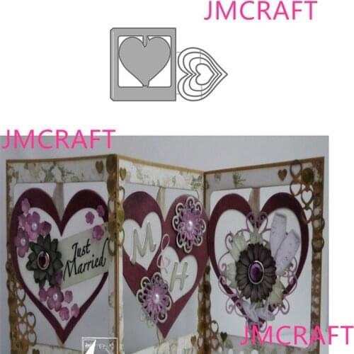 JMCRAFT New Love Heart-shaped Lace Decoration Metal Cutting Dies 3D DIY Scrapbook Handmade Paper Craft Metal Steel Template Dies