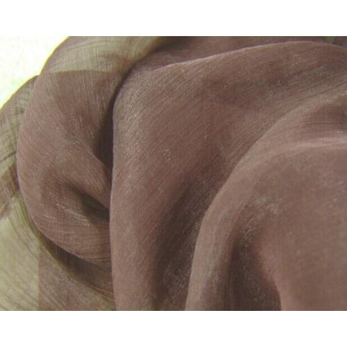 3 meter 150cm 59" width dark khaki crinkle shot-silk chiffon crepe fabric summer dress skirts screen material MM202