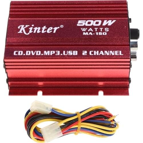 Mini Hi-Fi 500W 2 Channel Stereo Audio Amplifier For Car Auto Motorcycle HOT