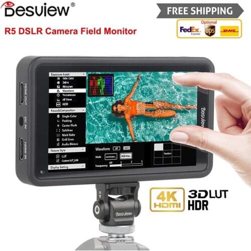 Bestview Desview R5 Monitor 4K 5.5 Inch on Camera DSLR 3D LUT Touch Screen HDMI Camera Field Monitor for DSLR Camera