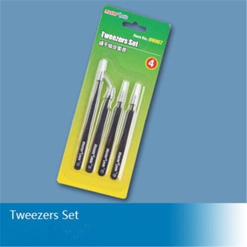Trumpeter Master Tools 09957 Tweezers Set Assemble Model Building Tool Straight/Curved(4 type)