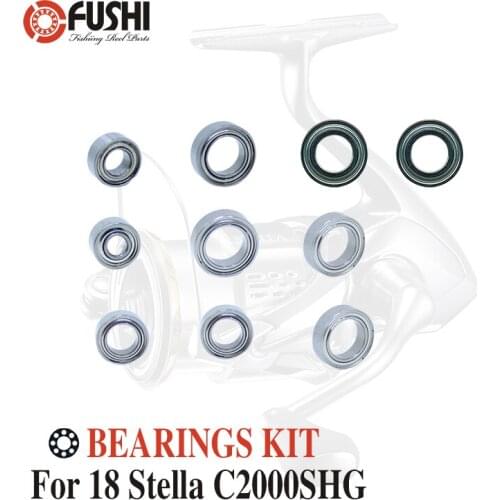 Fishing Reel Stainless Steel Ball Bearings Kit For Shimano 18 Stella C2000SHG / 03799 Spinning reels Bearing Kits