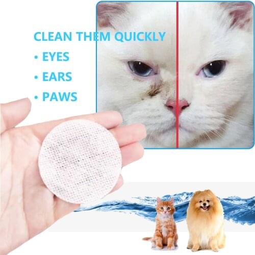 Portable Pet Eye Ear Wet Wipes Dog Cat Tear Stain Earwax Remover 130PCS/Can Cleaning Wet Towel Paper Pets Grooming Supplies Chat