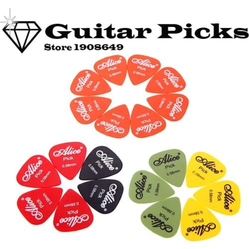 Professional Guitar Picks Guitar Plectrum Alice AP-P 20pcs 0.58mm Smooth ABS Guitar Parts & Accessories