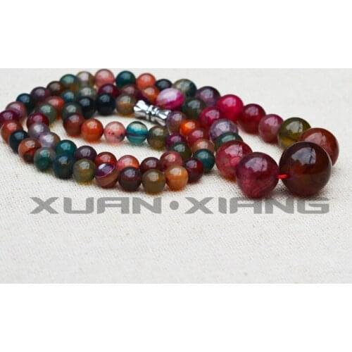 Drop Shipping Women Necklace Natural Chalcedony Jades Stone Necklaces Buddha Beads Tower Chain Necklace Women Fashion Jewelry