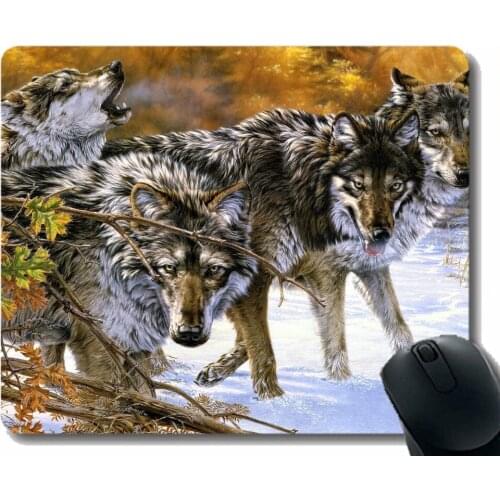 Rectangle Mouse Pad,Wolf physics Rubber Large Mouse pad Mat