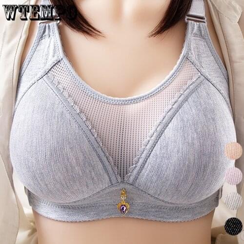 Plus Size Bras for Women Seamless Push Up Bra Lingerie Lace Mesh Wireless Soft Brassiere Underwear Large 100C Cup Woman Bralette