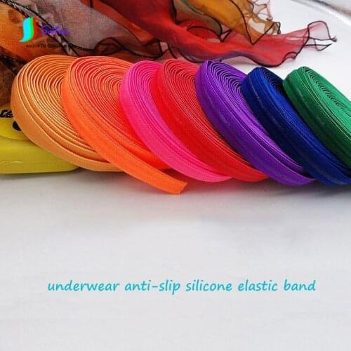 Colorful Underwear Anti-slip Silicone Elastic Band,Women Swimsuit Bra Material Shoulder Strap S0188L
