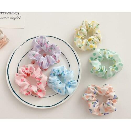 New Sweet Girls Scrunchies Chifffon Hair Ties Girls Ponytail Holders Rubber Band Elastic Hairband Hair Accessories