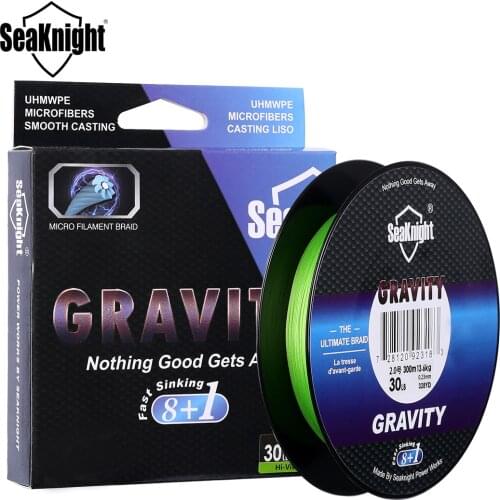 2019 SeaKnight GRAVITY Series G9 150M 164yds 9 Braids Fishing Line Fast Sinking Multifilament Line Japan Material 15 20 50 100LB