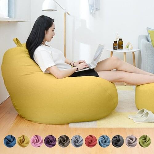 Removable sofa filler Lazy linen sofa cover Chairs bedroom ottoman Lounger Seat Bean Bag Pouf Puff Couch Tatami garden deckchair