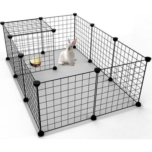 Foldable Pet Playpen Crate Iron Fence Dog Kennel House Exercise Training Puppy Kitten Play Pen Cage Pet Supplies For Cat Rabbit