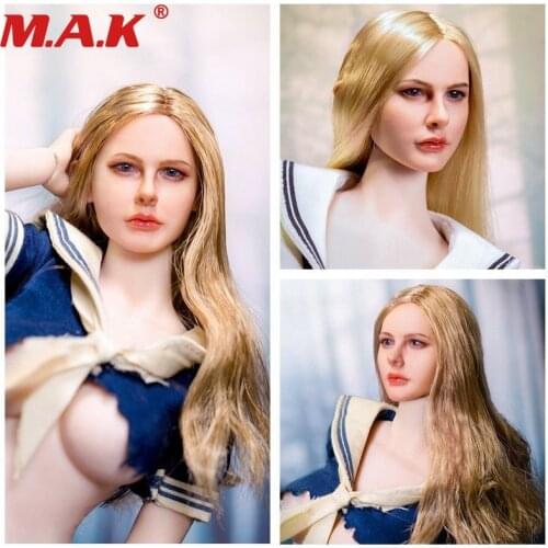 1/6 female woman girl young lady head carving headplay Chloe Moretz Curls head sculpt for 12 inches action figure body