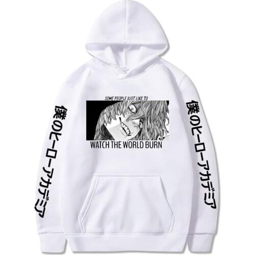 Japan Anime My Hero Academia Shigaraki Tomura Ogen Print Hoodie Sweatshirt Men Women Pullovers Streetwear Harajuku Casual Top