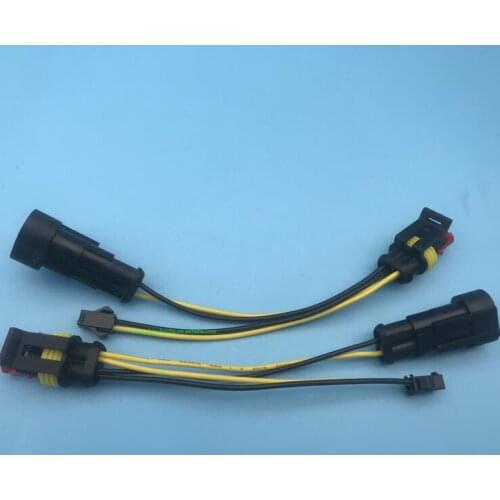 Tyco and JST 2 pin male and female wire harness with 11cm 20AWG wire