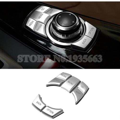 Inner Console iDrive Multimedia Button Cover For BMW X5 E70 2010-2013 X6 E71 2010-2014 Car Accessories Interior Car Decor