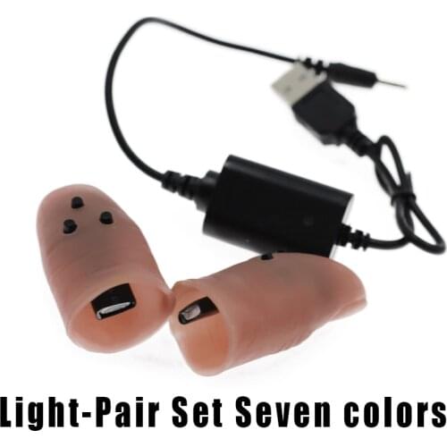 Top Quality Professional Light-Pair Set Seven colors Super Light Thumbs Tips stage magic tricks props gimmicks illusions magie