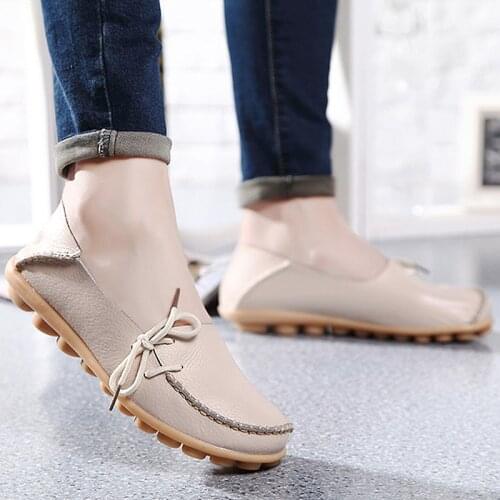 Women Flats Hot Sell Colourful Leather Women Loafers Ballet Pointed Toe Flats Ladies Shoes Loafers Plus Size 44 Zapatos De Mujer